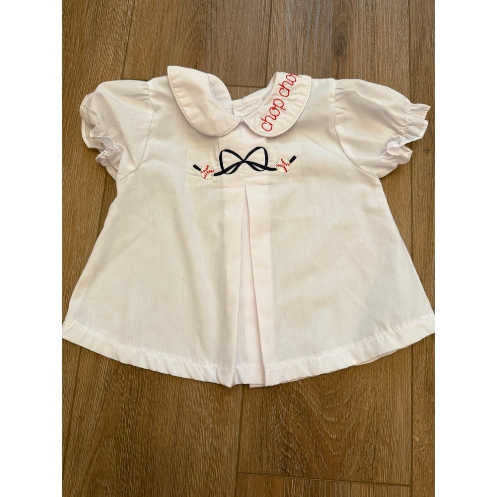 Toddler Girl Embroidered Atlanta Braves Top